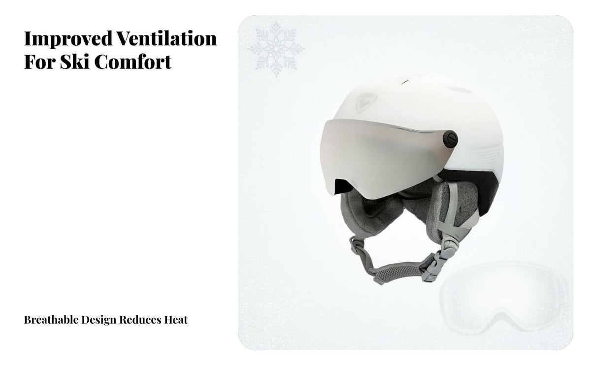 Ski Helmet, Integrated Goggles, Adult Unisex, Protective, Breathable, Ventilated Design