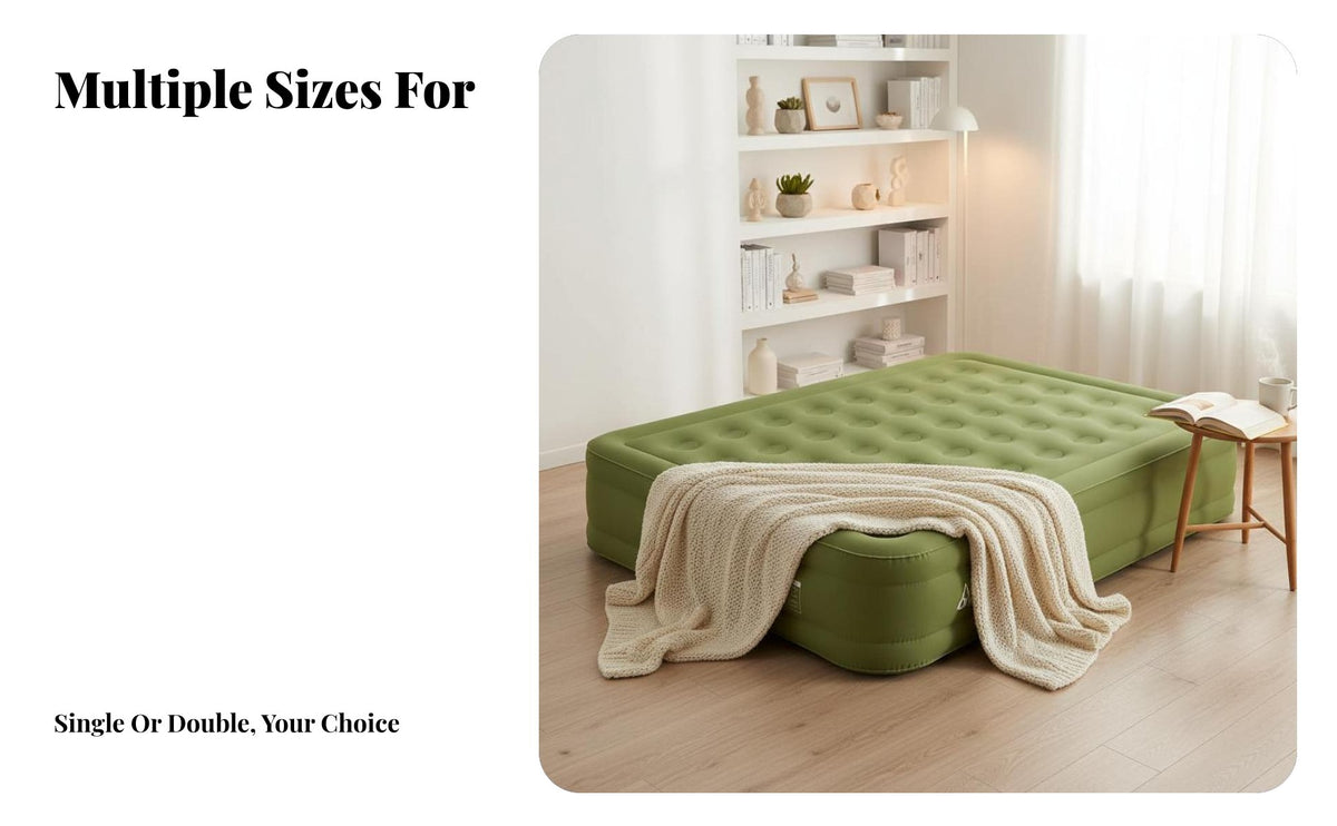 Inflatable Mattress, Automatic Air Bed, Folding Sleeping Pad, Built-in Pump, Outdoor Camping, Home Use