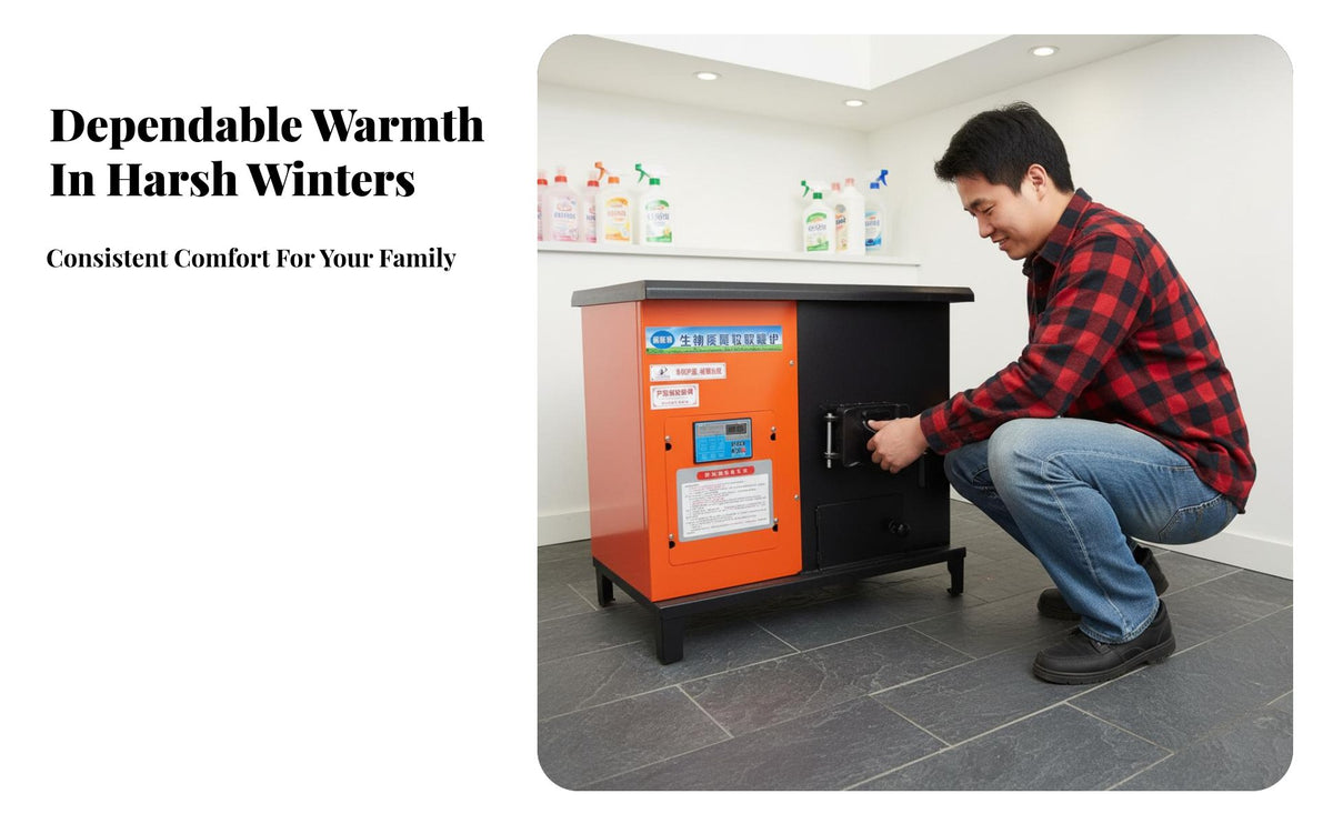 Biomass Heating Stove, Home Multifunctional Boiler, Underfloor & Water Heating