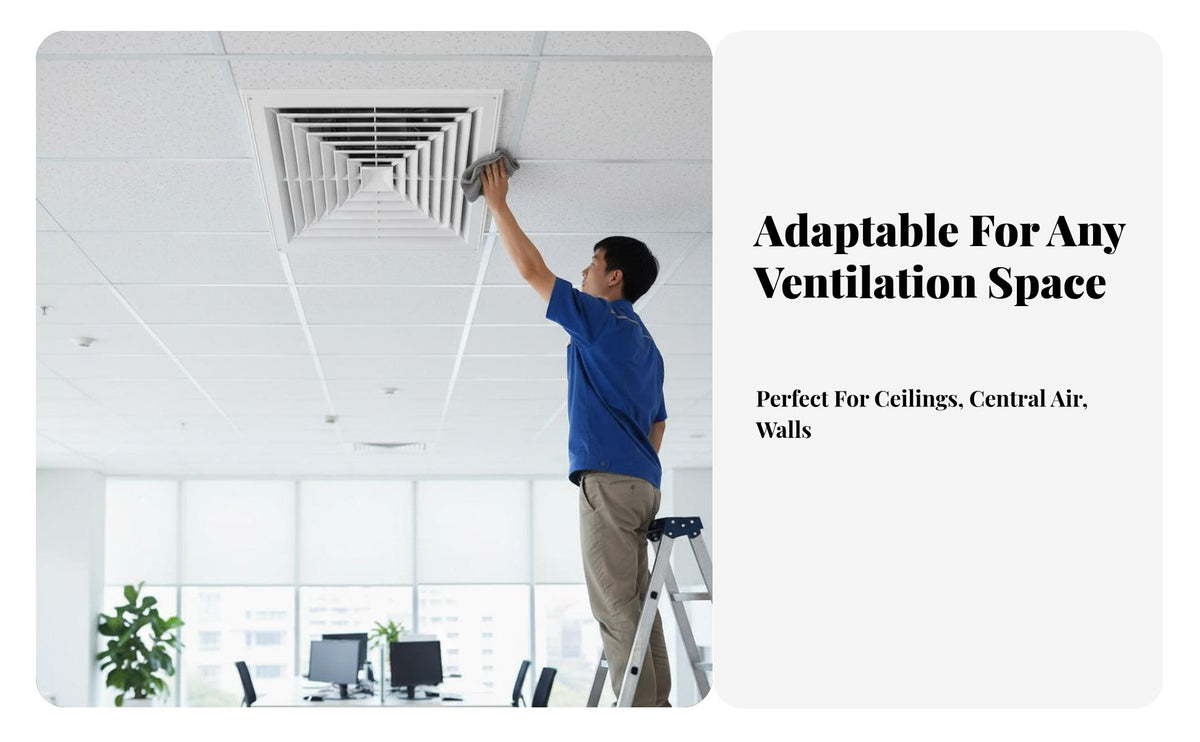 PVC Air Outlet Diffuser, Square Louver Vent, Ceiling Return Vent for Central Air Conditioning