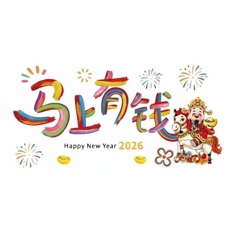 2026 New Year Window Cling, Festive Electrostatic Glass Sticker, Plush Window Flower, Shop Display, Random Design