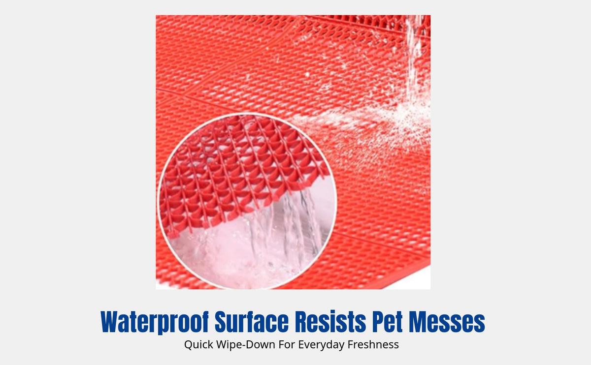 Waterproof Pet Mat, PVC Anti-Slip Rug, Dog Fence Carpet, Easy Clean, Cat Enclosure Pad