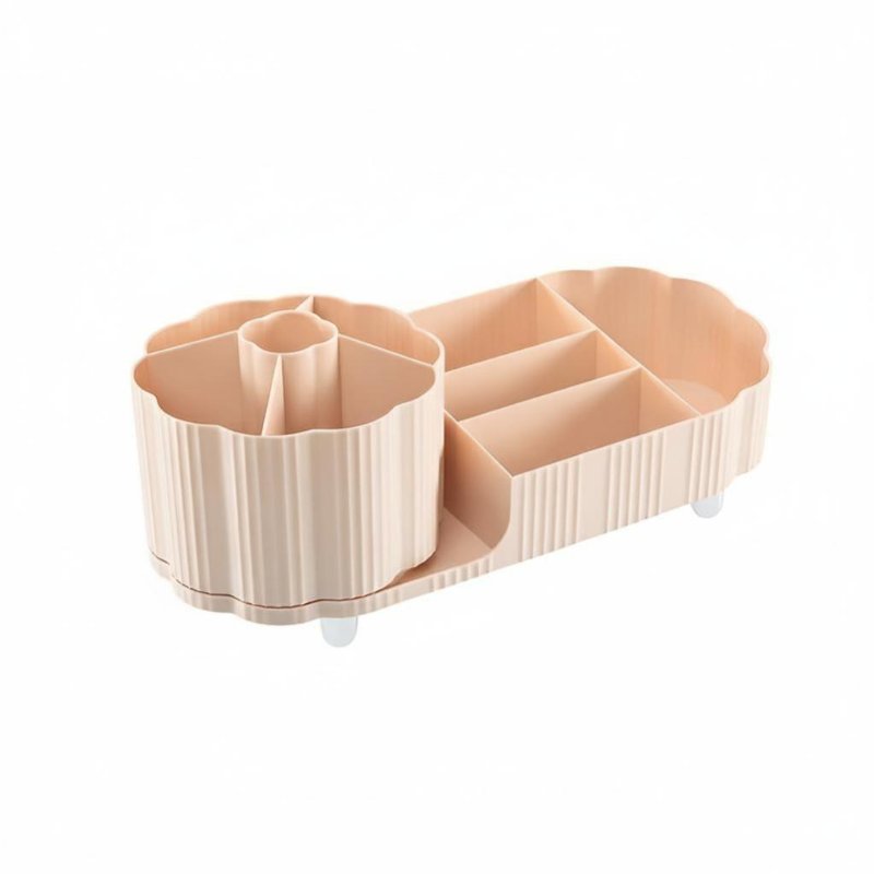 Rotating Makeup Organizer, Desktop Storage Box, Multi-Compartment Cosmetic Holder for Vanity Table
