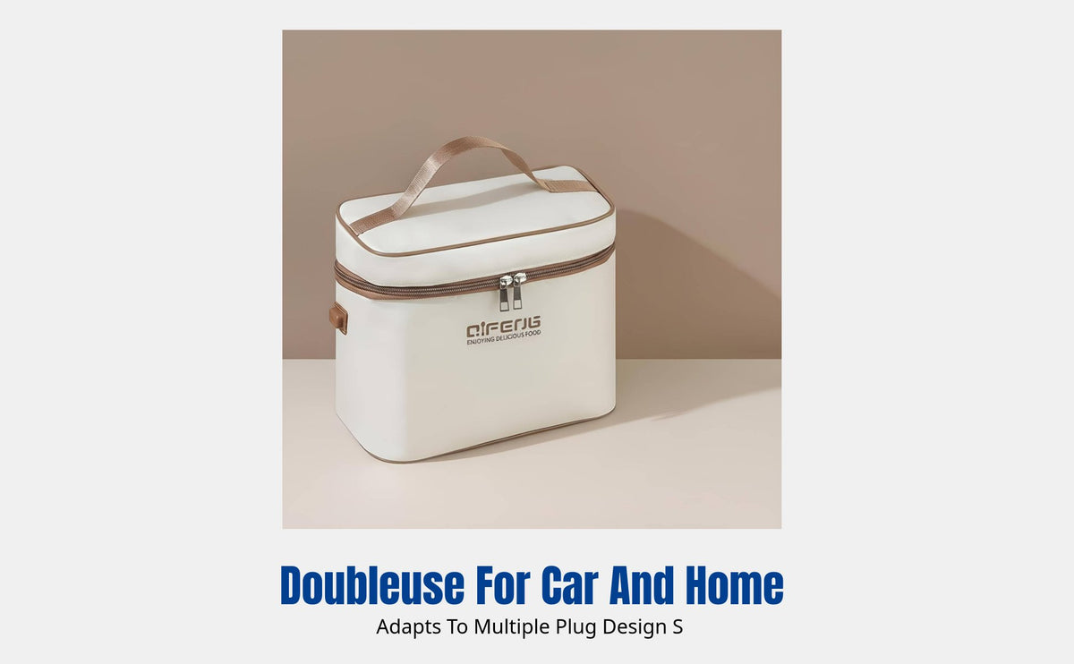 Electric Insulated Lunch Bag, Constant Temperature Food Warmer, Portable Bento Bag for Office, Thickened, Type-C Charging, Commuting, Students