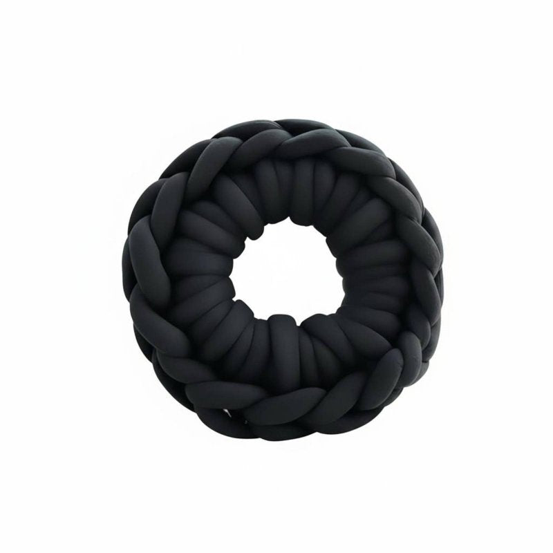Donut Pillow, DIY Hand-Knitted Kit, Chunky Yarn, Soft Scandinavian Home Decor