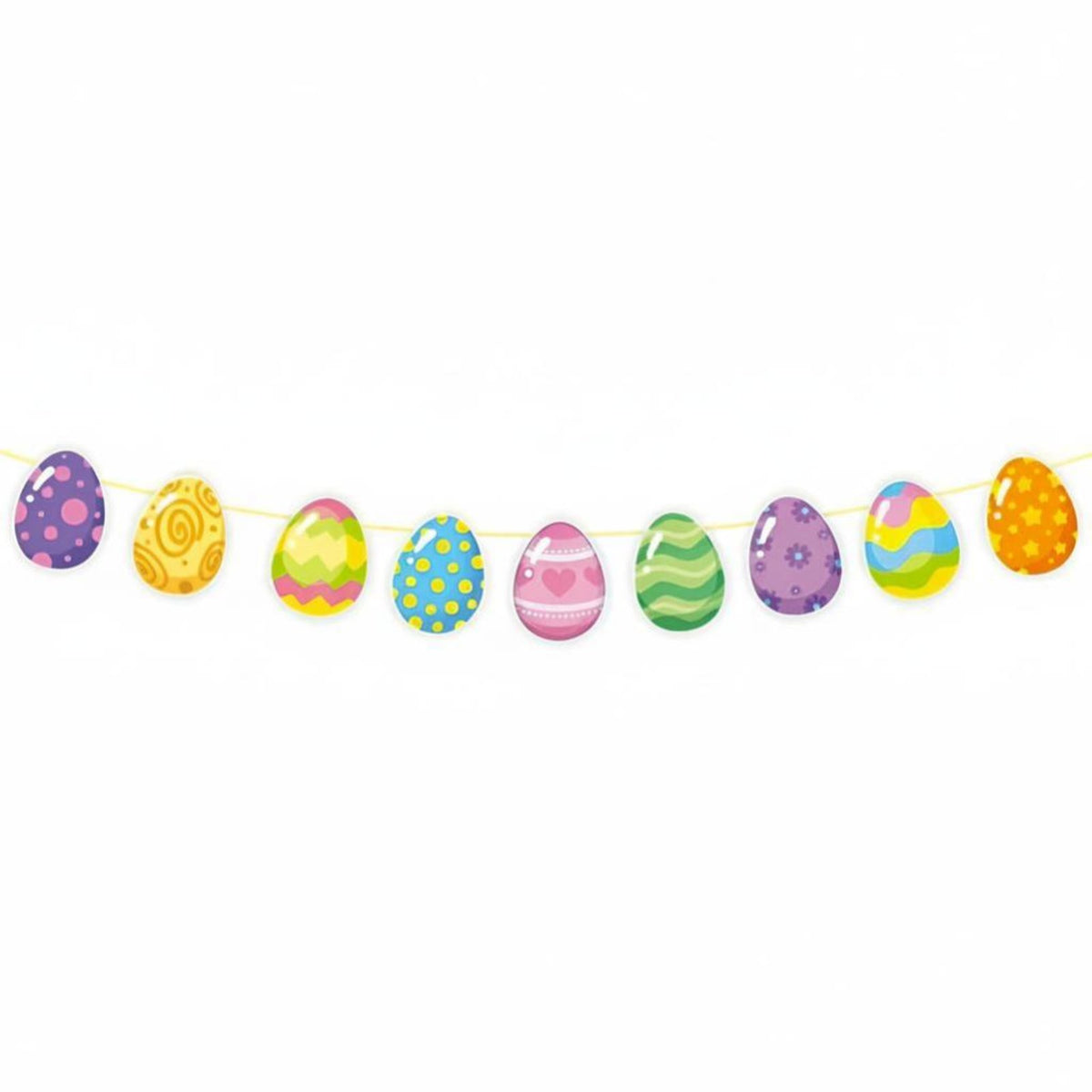 Easter Oval Garland, Twisted Hanging Banner, Letter Flag, Cartoon Paper Hanging, Party Decoration