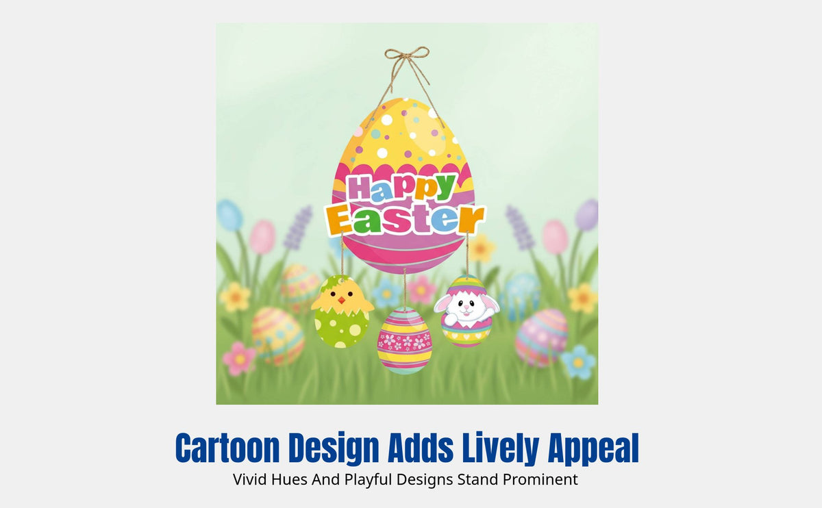 Easter Door Hanger, hare and carrot hanging decoration, DIY cartoon decor for home, shop