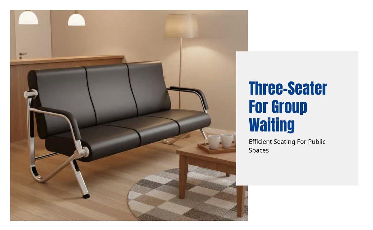 Stainless Steel Waiting Chair, Public Reception Sofa, Modern Minimalist for Office, Hospital, Airport