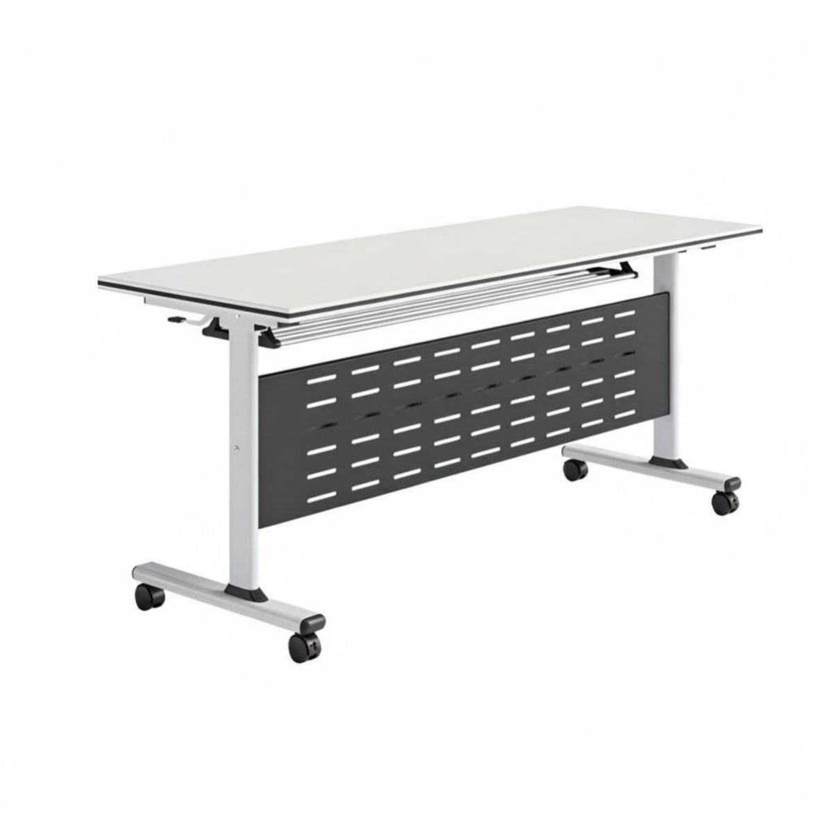 Splicing Desk with Casters, Folding Training Table and Chair, Office Meeting Room Furniture