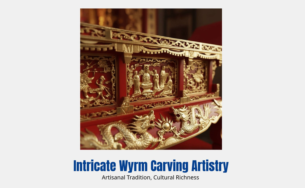 Altar Table, Solid Wood, Hand-Carved, Gilded, Temple, Ancestral Ceremony