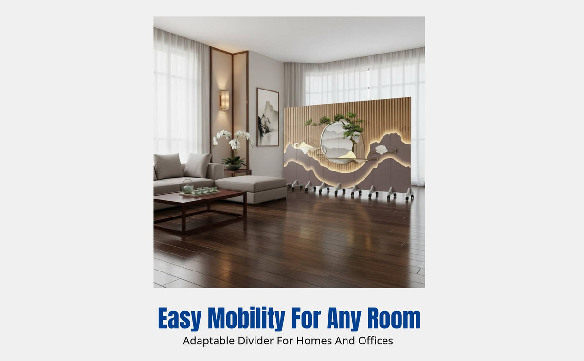 Chinese Style Wooden Screen Divider, Folding Partition, Movable Privacy Panel for Living Room, Office, Hotel Entryway, Vintage Floral Pattern