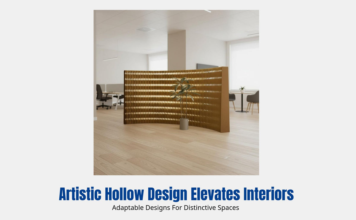 Accordion Paper Partition, Office Folding Screen, Lightweight Movable Divider, Modern Minimalist Design
