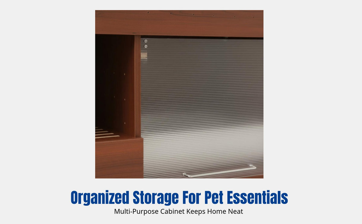 Large Enclosed Cat Litter Box Cabinet, Odor Control, Ancient Style, Multi-Functional Storage, PVC, Home Furniture