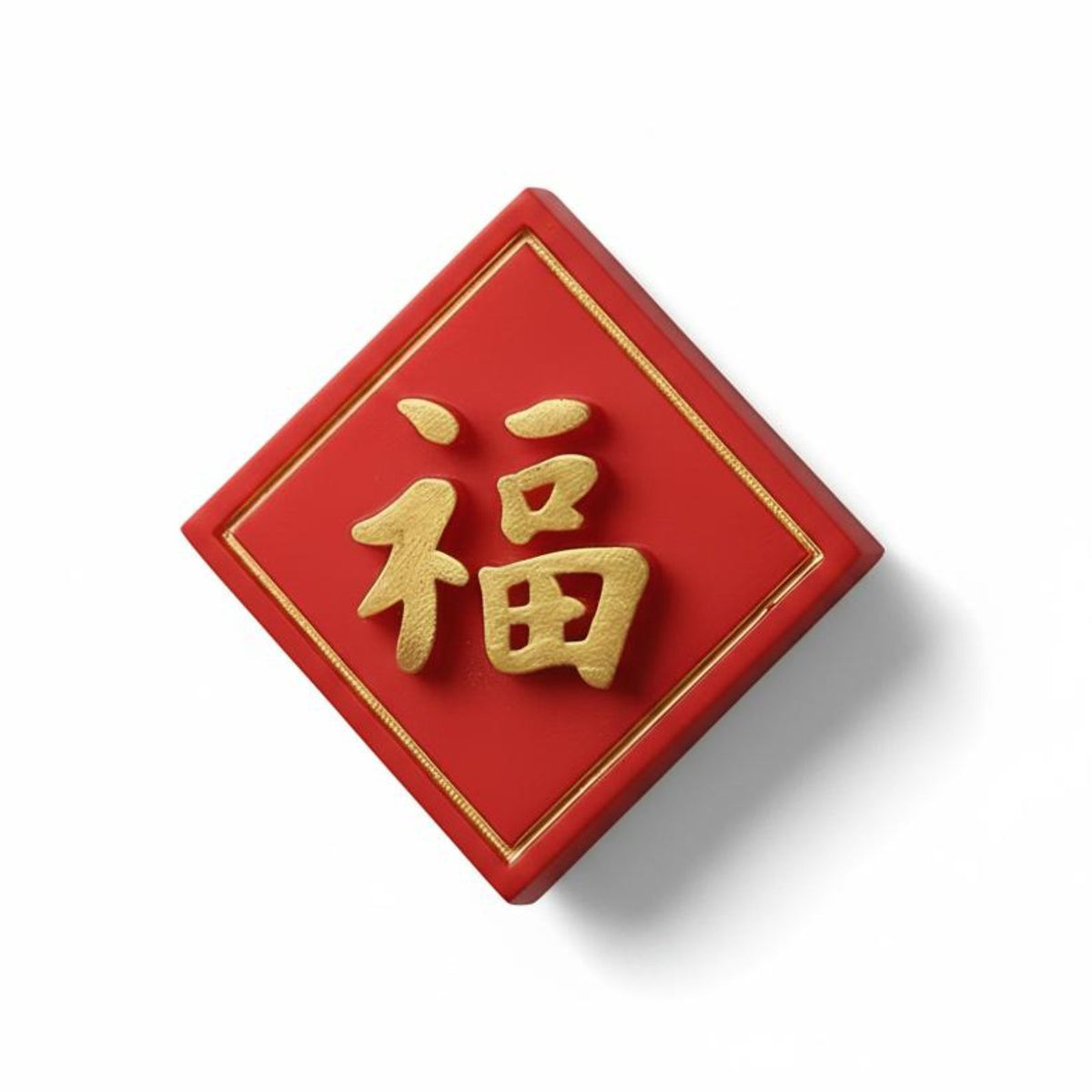 Chinese New Year Fridge Decor, Snake Year, Fu Character, Resin