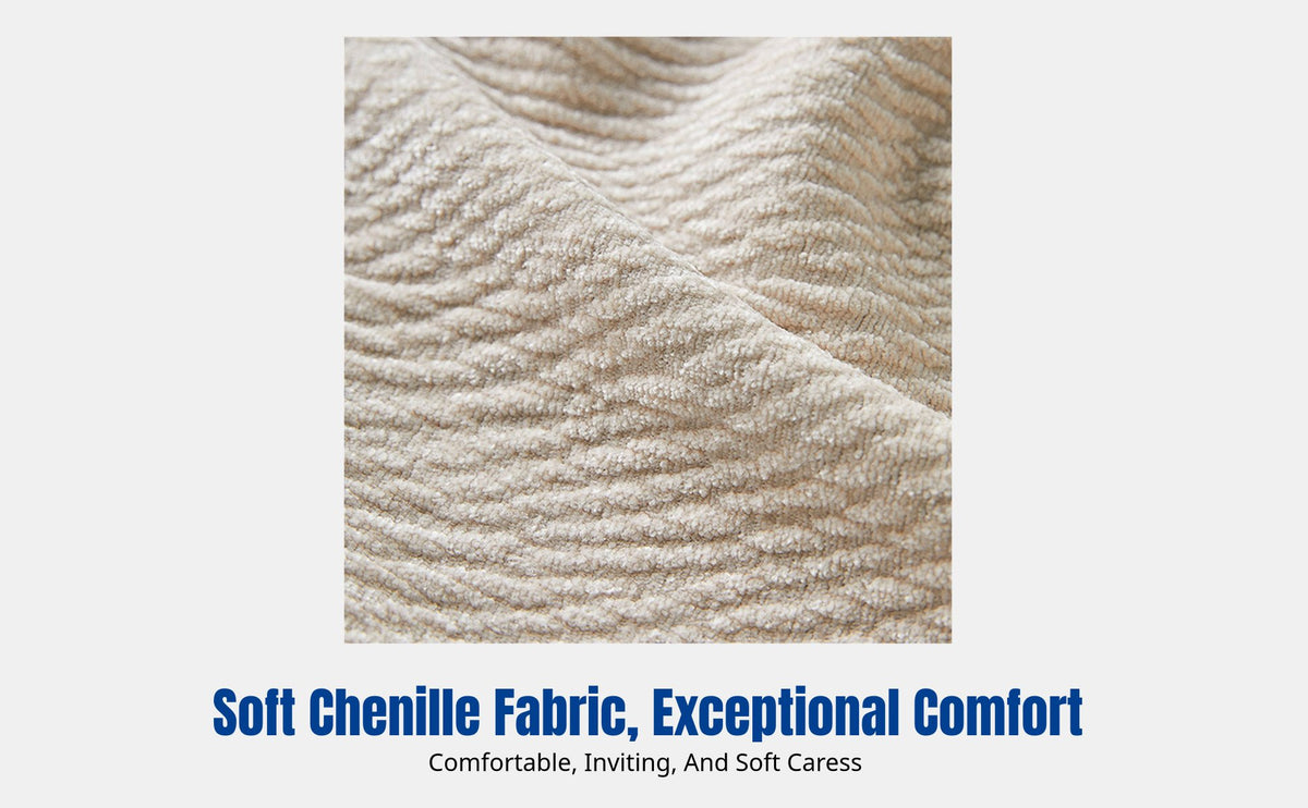Chenille Sofa Bed, 2025 Armless Convertible Design, Foldable Space-Saving Bed for Small Living Room or Balcony, Storage Function