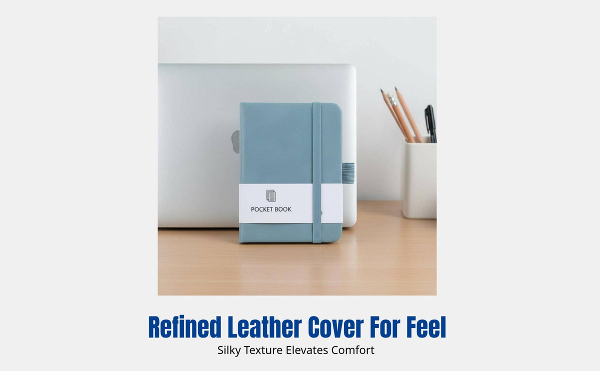 Portable PU Leather Notebook, Elastic Band, Colorful Pocket Size, Student Notebook, Multiple Size Options