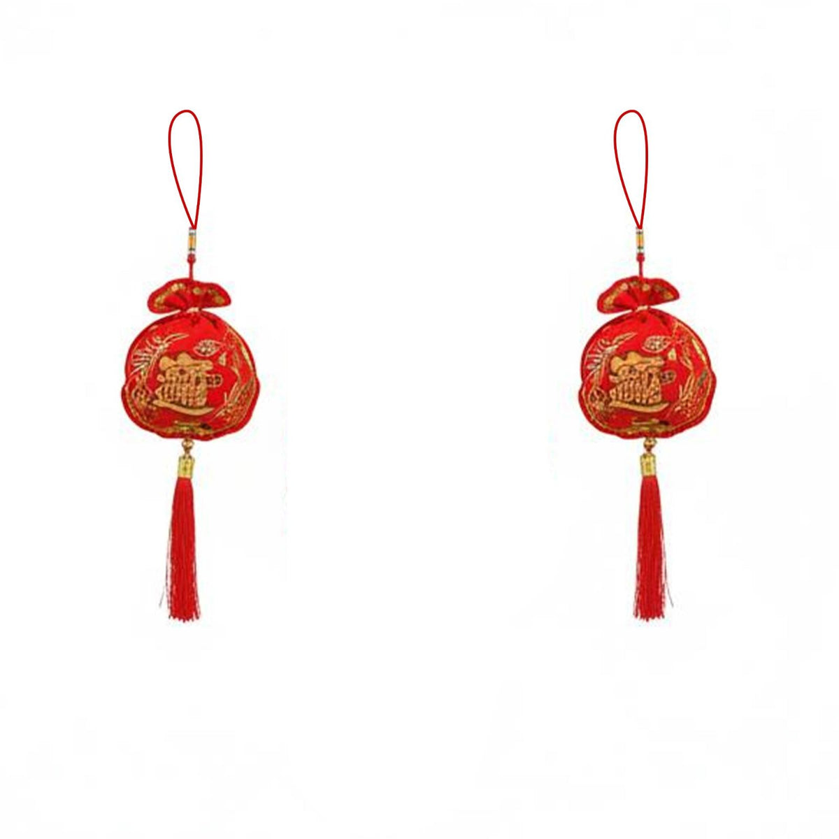 Holiday Hanging Decoration, Red Pepper Chinese Knot, Wedding Decor