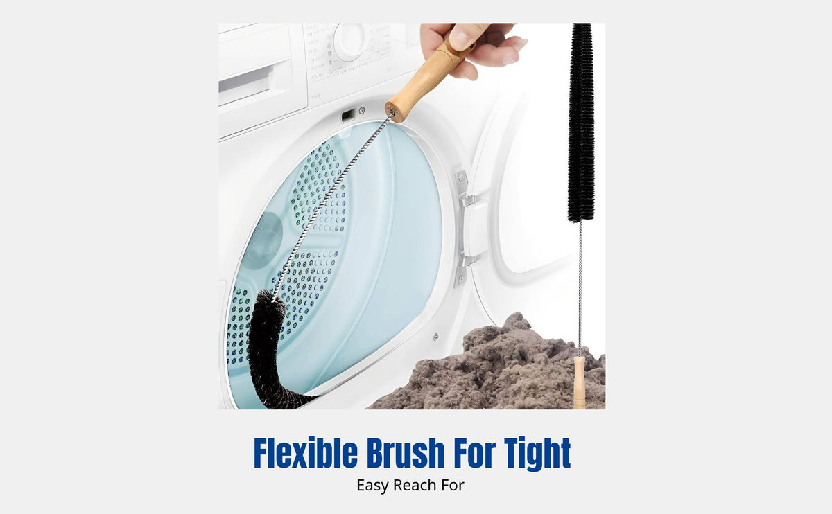 Washing Machine & Dryer Cleaning Brush, Flexible Brush, Long Handle, Deep Clean for Drum & Wall