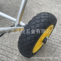 厂家供应折叠10寸实心轮铝制皮划艇拖车海洋舟拖车独木舟拖车架