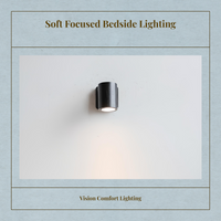 Modern Black Wood Wall Sconce, 350° Rotatable Spotlight