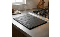 Cast Grill Plate Raised Ribs Ribbed Grill Plate Cooking Gear for Barbecue