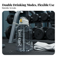 Food-Grade Material Large Capacity Water Jug Long-Lasting Large Capacity Water Bottle Leak-Proof for Men, Office Workers, Workout, Hiking