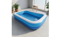 Rectangular Pool with Drain Plug Portable Inflatable Above Ground Pool Sturdy Thickened for Children, Patio