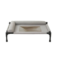 Breathable Elevated Pet Cot with Supportive Side Cushion Mesh Raised Dog Bed with Bolsters Supportive Elevated Pet Bed Long-Lasting for Indoor