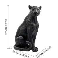 Lifelike Black Panther Sculpture Latin American Style Model Home Villa Courtyard Outdoor Floor Decoration Landscape Resin Sculpture