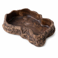 Food and Water Bowl Natural-Looking Feeder Shallow for Terrarium, Amphibians