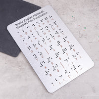 带凸点数字标点符号的盲文字母板，初学者的盲文学习教育盲童教具