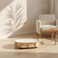 Cat Scratcher Bed Solid Wood Pet Furniture Natural for Bedroom