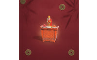 Shrine with Fragrance Burner Ornate Wealth God Figurine Carved
