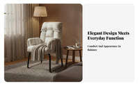Paded Sled Base Armchair Reclining Function Desk Chair Ergonomic Design Padded Seat Pad for Clients, Study Room, Bedroom