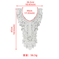 Handmade Beaded White Collar Flower with Sequins for Dresses