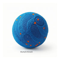 Toy Ball with Grooves Textured Dog Ball Solid Handheld for Dogs, Fetch, Indoor