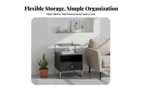 Bedside Cabinet with Open Shelf Light Luxury aesthetic for Hallway, Adults, Students