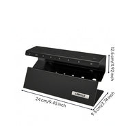 Black Steel Storage Bracket Punched Holes Sheet Metal Bracket Wall-Mounted