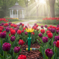 Flower-Shaped Sprinkler Stable Prong Base Garden Gear Easy Installation