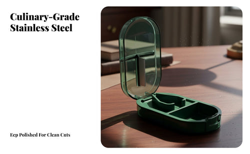 2-in-1 Cutter and Organizer Stainless steel cutter for portableers, Caregivers