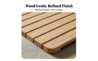 Foldable Design Wooden Slat Set Moisture-Resistant foldable Slat Foundation Breathable Mattress Support Prevents Sagging for Apartment Dwellers, Homeowners, Students, On Floor, Guest Room