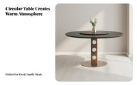 Light Luxury Aesthetic Round Pedestal Table Minimalist design Household Furniture Modern Design Space Saving for Apartment Dwellers, Homeowners, Business Owners, Dining Room, Kitchen, Home, morning dining corner