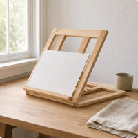 Foldable Wooden Easel Desktop Adjustable Drawing Board Angled for Sketching