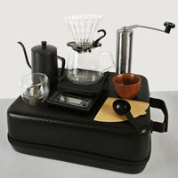Outdoor Coffee Pour-Over Set with Hand Grinder, Portable Coffee Tool Kit Gift Box