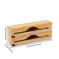 Wall-Mounted Box Curved Opening Kitchen Film Dispenser Natural Grain