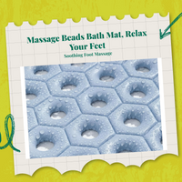 Non-slip TPE shower mat drains fast.