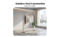 Heavy Duty Single Clothing Rack Stable Base Clothes Stand Minimalist Design Storage Furniture Space-Saving for Retail Stor Owners, Fashion Designers, Apartment Dwellers, Dressing Room, Walk-in Closet, Bedroom, Entryway