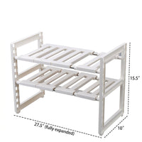 Sink Tidy and Sink Organiser Storage Rack, 2 Tier Storage Organiser, Freestanding Kitchen Organisation for Cupboard Storage, Space Saving