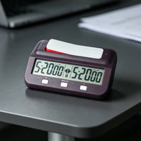Compact Digital Chess Clock Portable Digital Chess Timer Lightweight Board Game Timer Long-Lasting for Tournaments