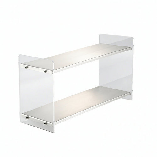 Desktop Storage Rack Brushed Metal Countertop Organizer Smudge resistantResistant Acrylic Storage Rack for Lavatory